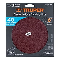 Caja con 3 discos de lija 6' grano 40 para PUL 4x6 - D40-PUL-4X6 / 16162