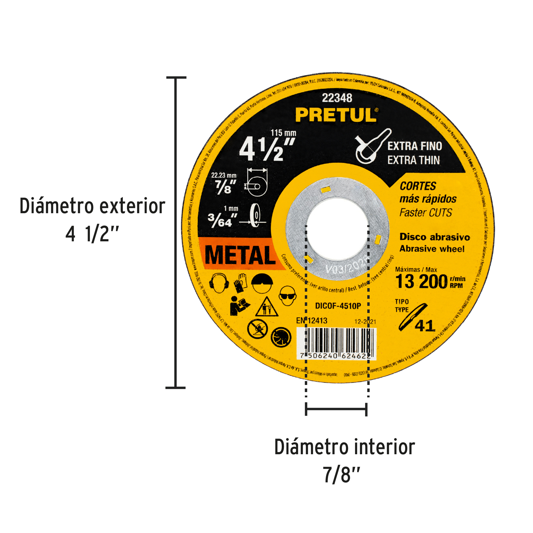 disco-tipo-41-para-corte-fino-de-metal-4-1-2-1-0-mm-pretul-dicof-4510p-22348