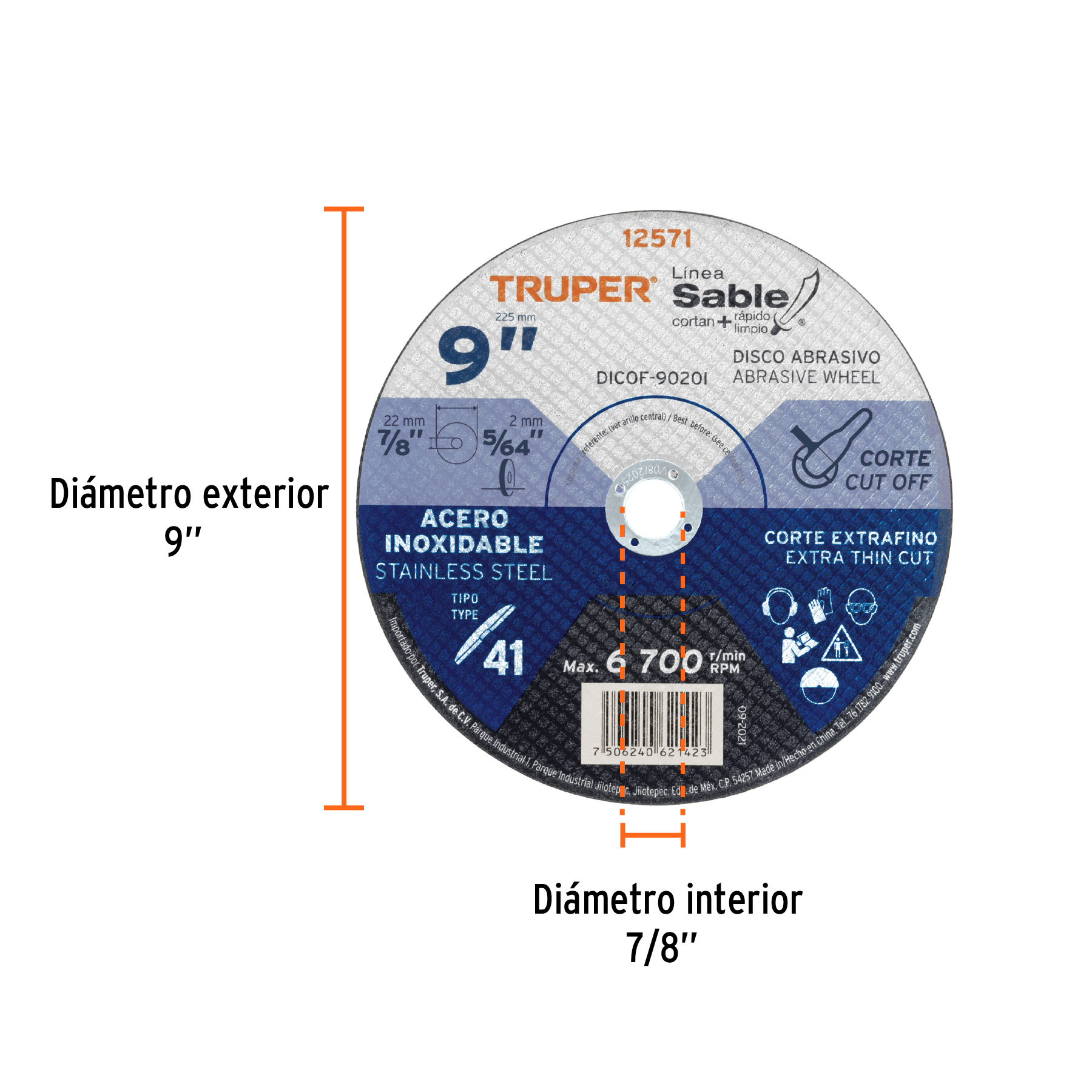 disco-p-corte-acero-inox-t41-diámetro-9-alto-rendimient-dicof-9020i-12571