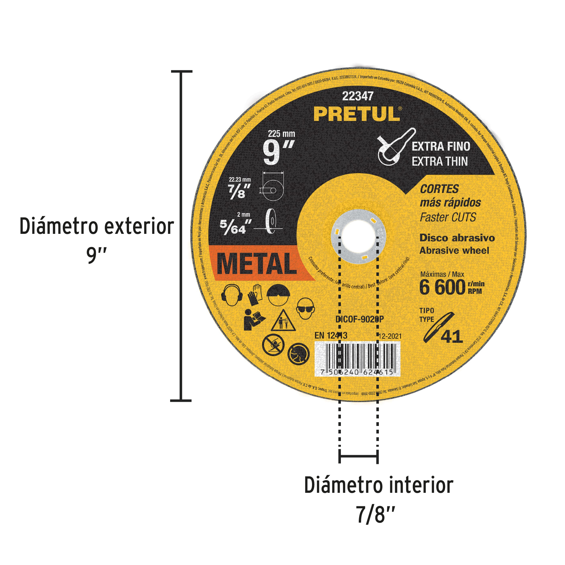 disco-tipo-41-para-corte-fino-de-metal-9-2-mm-pretul-dicof-9020p-22347