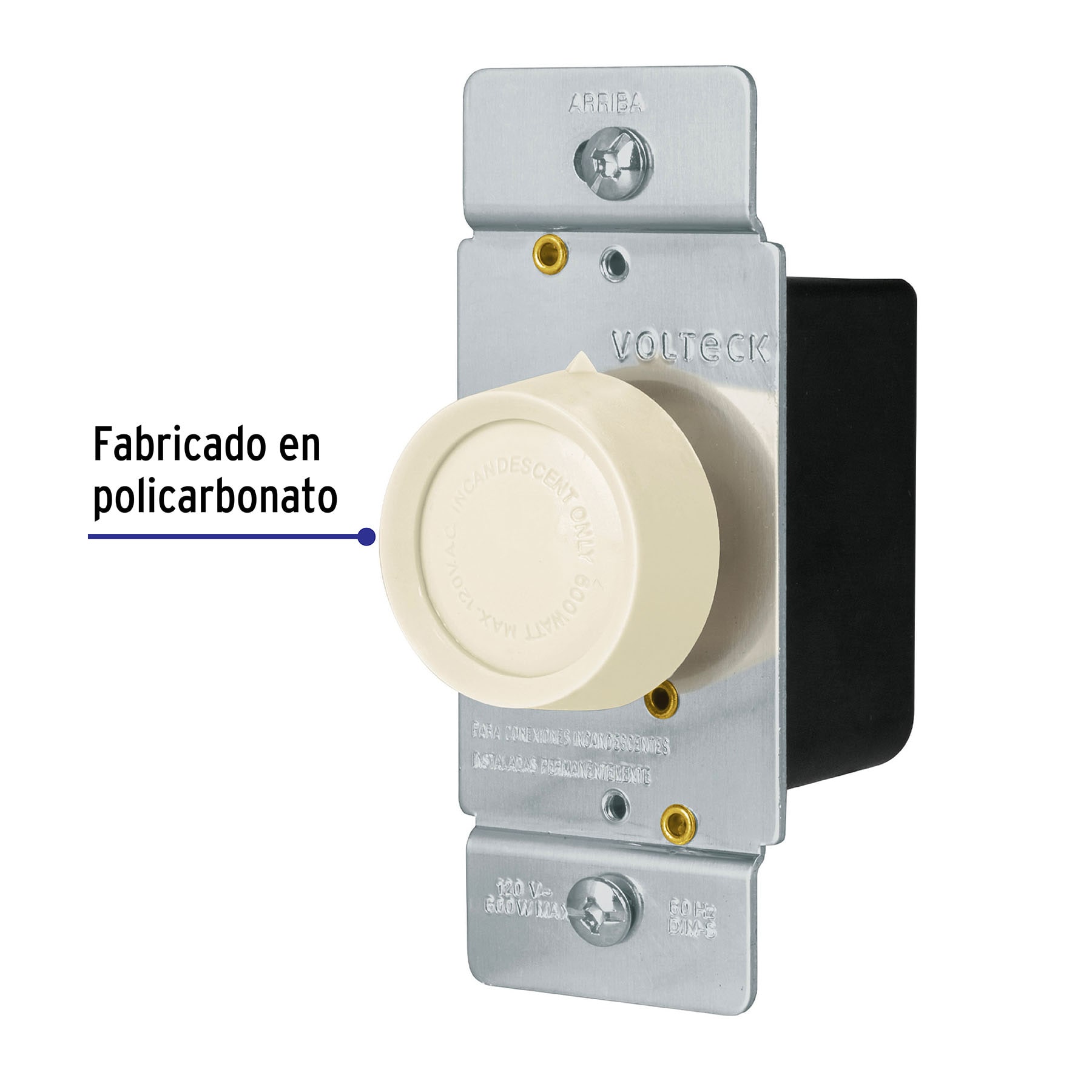 Atenuador de luz giratorio, Standard, marfil - DIM-S / 46302