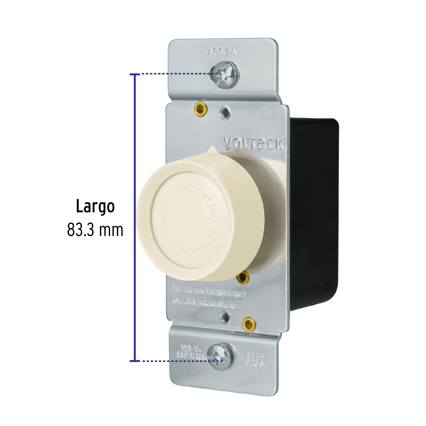 Atenuador de luz giratorio, Standard, marfil - DIM-S / 46302