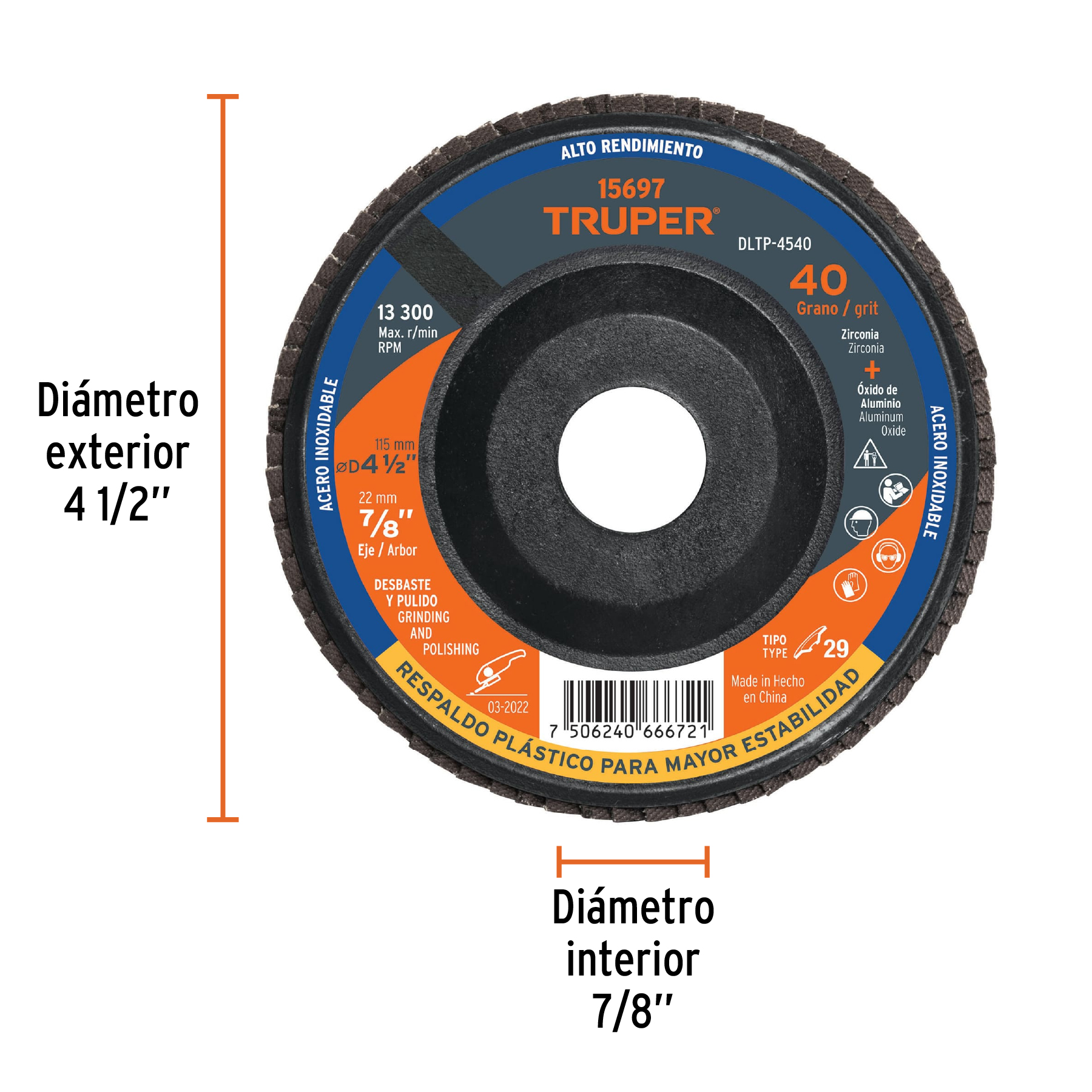 disco-laminado-respaldo-plástico-4-1-2-barreno-7-8-grano-40-dltp-4540-15697