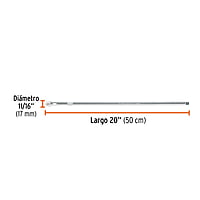 Extensión cuadro 1/2' para matraca, largo 20', Truper' - E-5465 / 13919