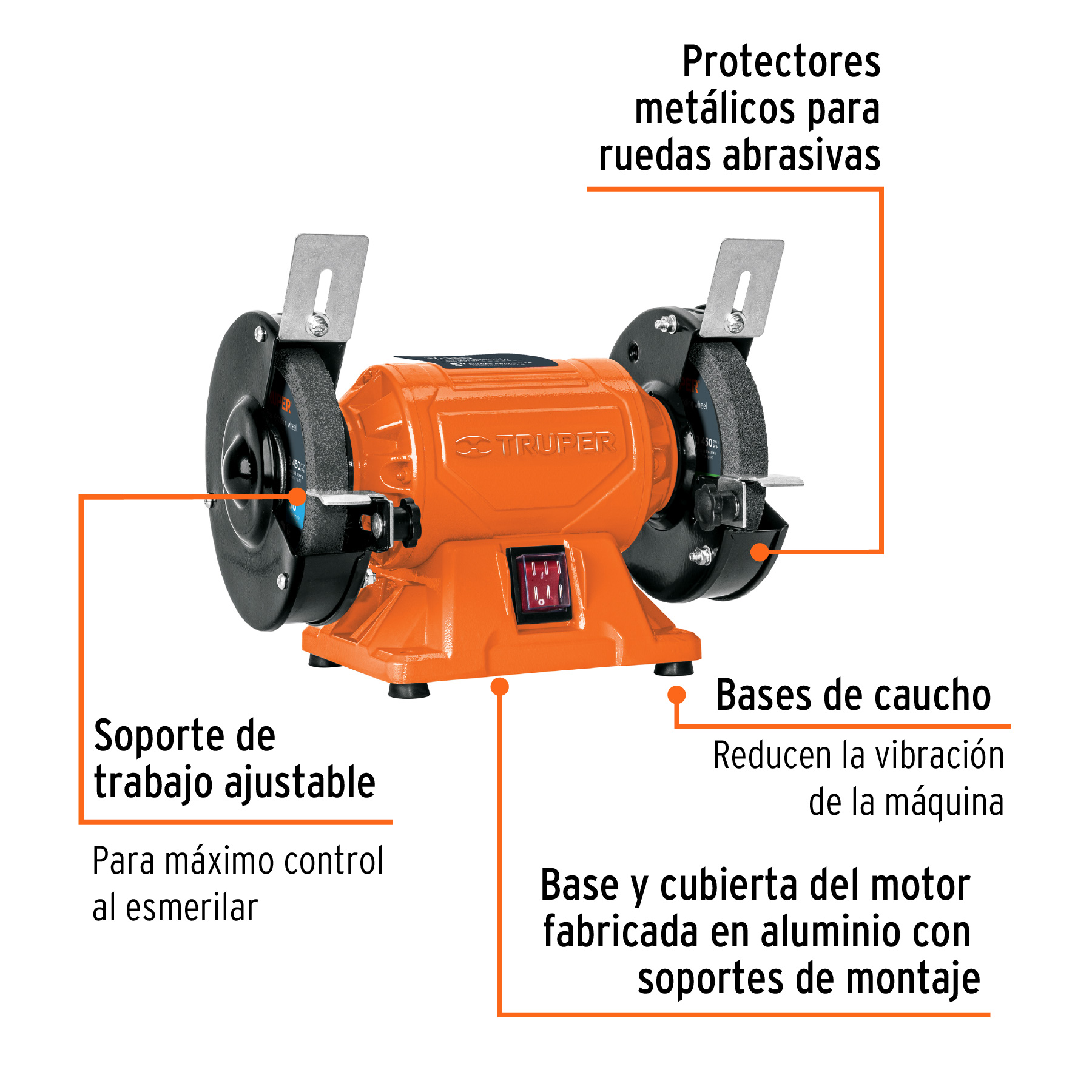 Esmeril de banco de 5' de 1/4 Hp - EBA-5 / 12784