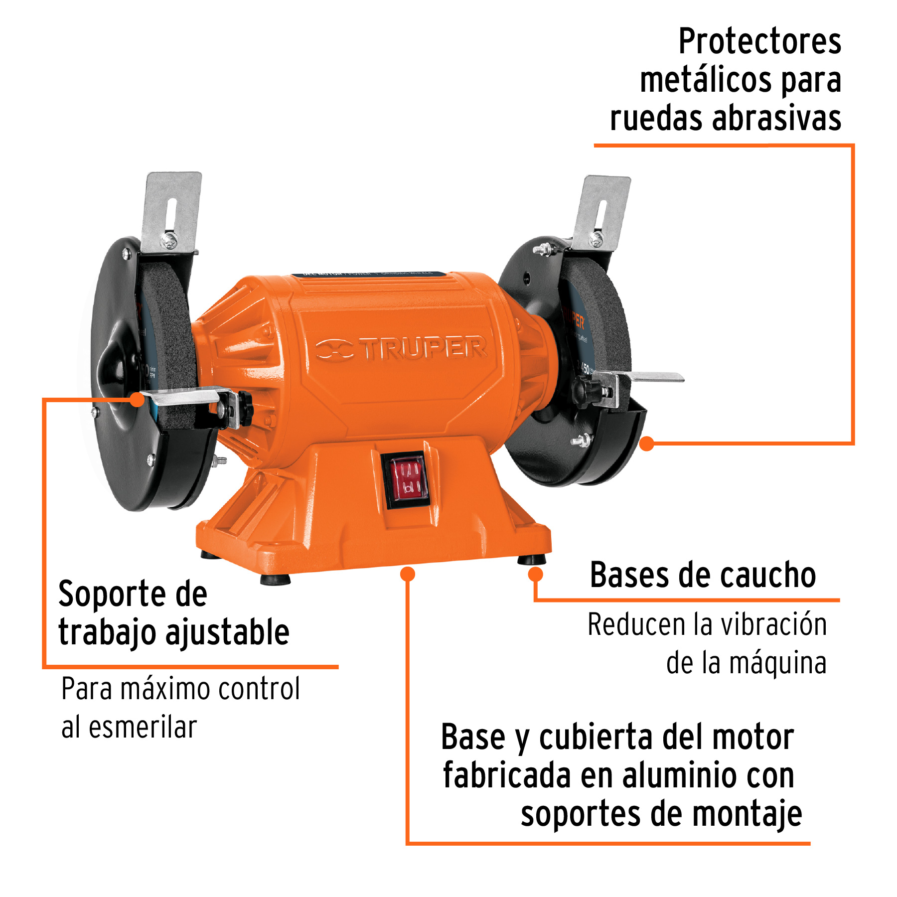 Esmeril de banco de 6' de 1/2 Hp - EBA-6 / 12785