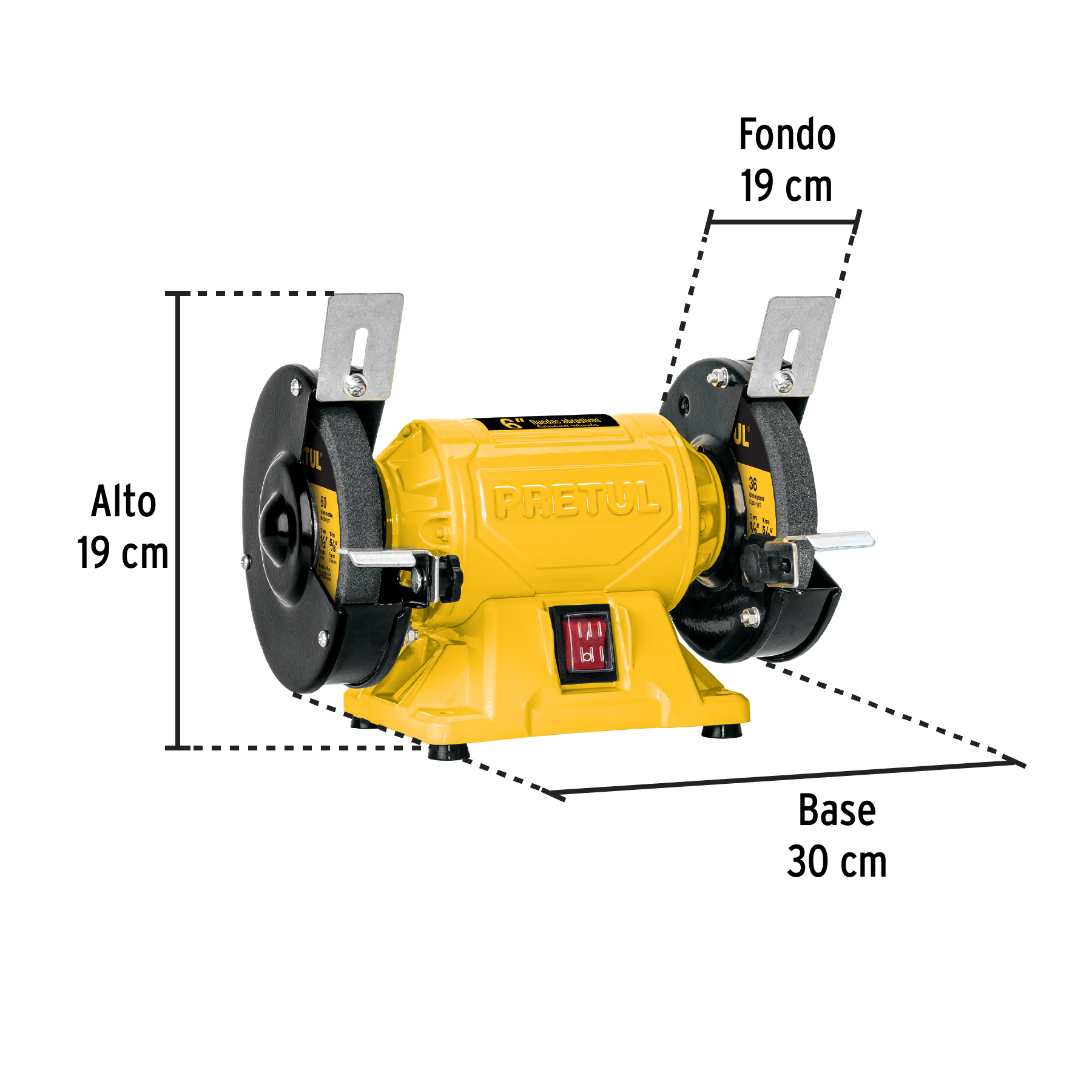 ESBA-1-1/4X10 Esmeril de banco, 1-1/4 HP, 10' Truper