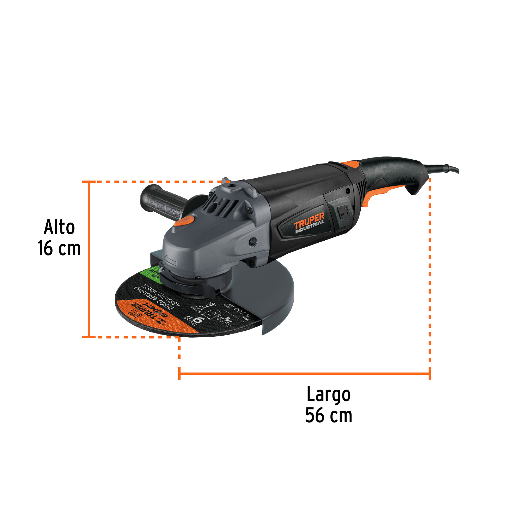 ESMA-9N2 Esmeriladora Angular 9Pulg, Industrial, 2300W Truper