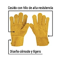 Guantes de carnaza, cortos, Pretul - GU-225 / 23262