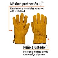 Guantes de carnaza, usos generales, grandes - GU-241 / 14240