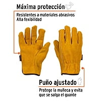 Guantes de carnaza, usos generales, chicos - GU-245 / 15248