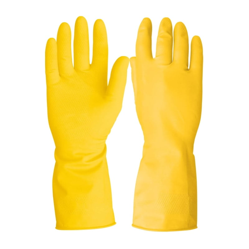 Guantes de látex para limpieza, medianos, Pretul - GU-342 / 23260