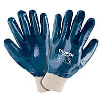 Guantes de algodón recubiertos de nitrilo, puño tejido - GU-835 / 15244