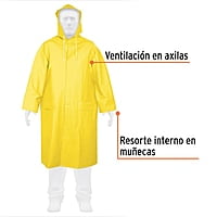 Gabardina impermeable, PVC, espesor 0.35 mm, grande - IMPER-L / 14415