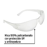 Lentes de seguridad, mica transparente, Safe - LEN-ST / 14252