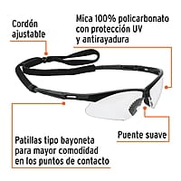 Lentes mica clara antiempaño con sujeta lentes, Sport - LESP-ST / 15170