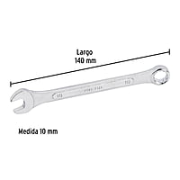 Llave combinada, mm, 10 x 140 mm, Pretul - LL-2010MP / 21904