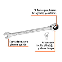 Llave combinada con matraca, 5/16' x 135 mm, Truper Expert - LL-2010X / 15735