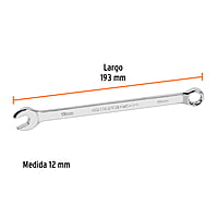 Llave combinada, extralarga, milimétrica, 12 x 193 mm - LL-2012M / 15616