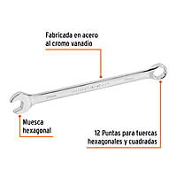 Llave combinada, extralarga, milimétrica, 14 x 220 mm - LL-2014M / 15618