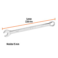 Llave combinada, extralarga, milimétrica, 15 x 230 mm - LL-2015M / 15619