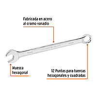 Llave combinada, extralarga, milimétrica, 18 x 269 mm - LL-2018M / 15622