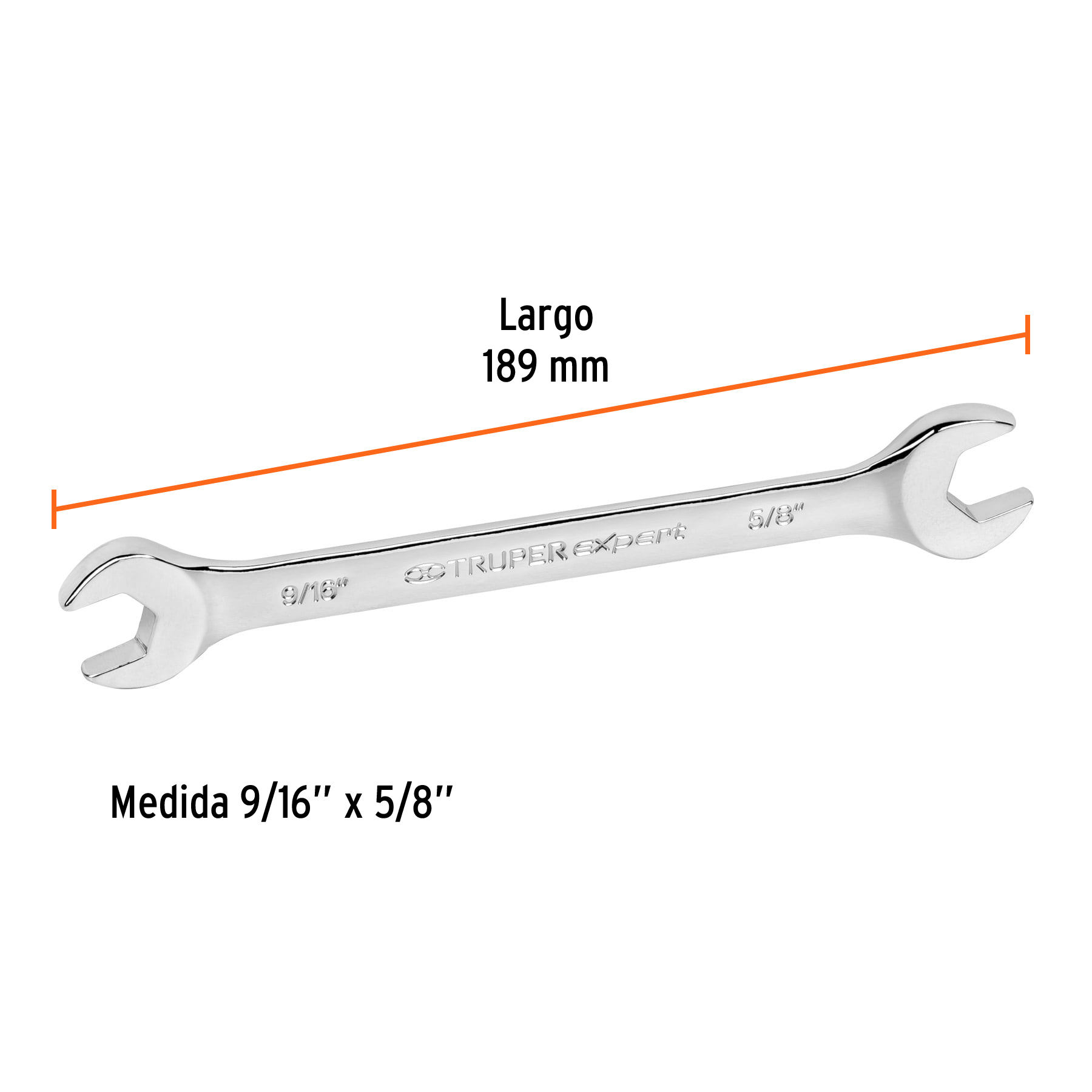 Llave española, 9/16 x 5/8' x 185 mm - LL-3030 / 15690