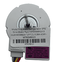 Motor Esqueleto Refrigerador SPG Sirve Mabe Tipo 197D4968G013 DLB5985MBEA 12V CD, 0.38A 4.5W - MTREMB023