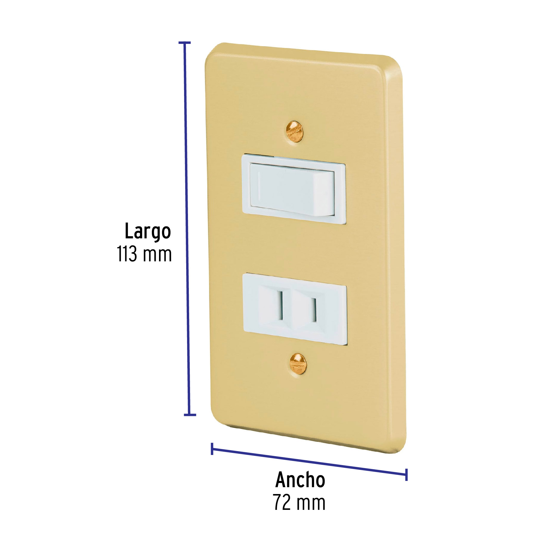 Placa armada contacto e interruptor, línea Económica - PA-APCO-E / 46388