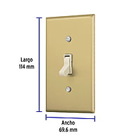 Placa armada interruptor sencillo, línea Standard, aluminio - PA-APSE-SA / 48497