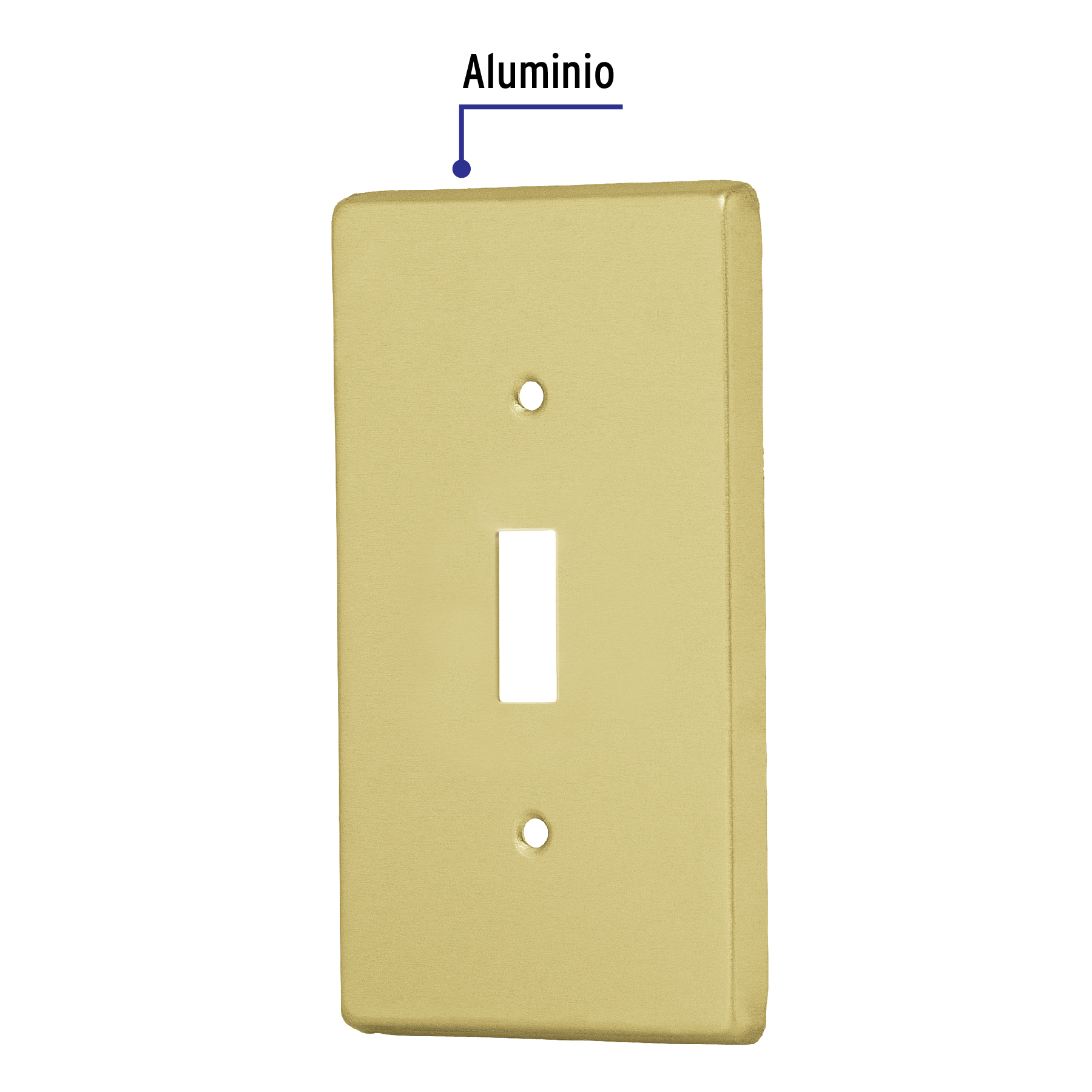 Placa para interruptor vertical, de aluminio, línea Standard - PAAP-S / 46417