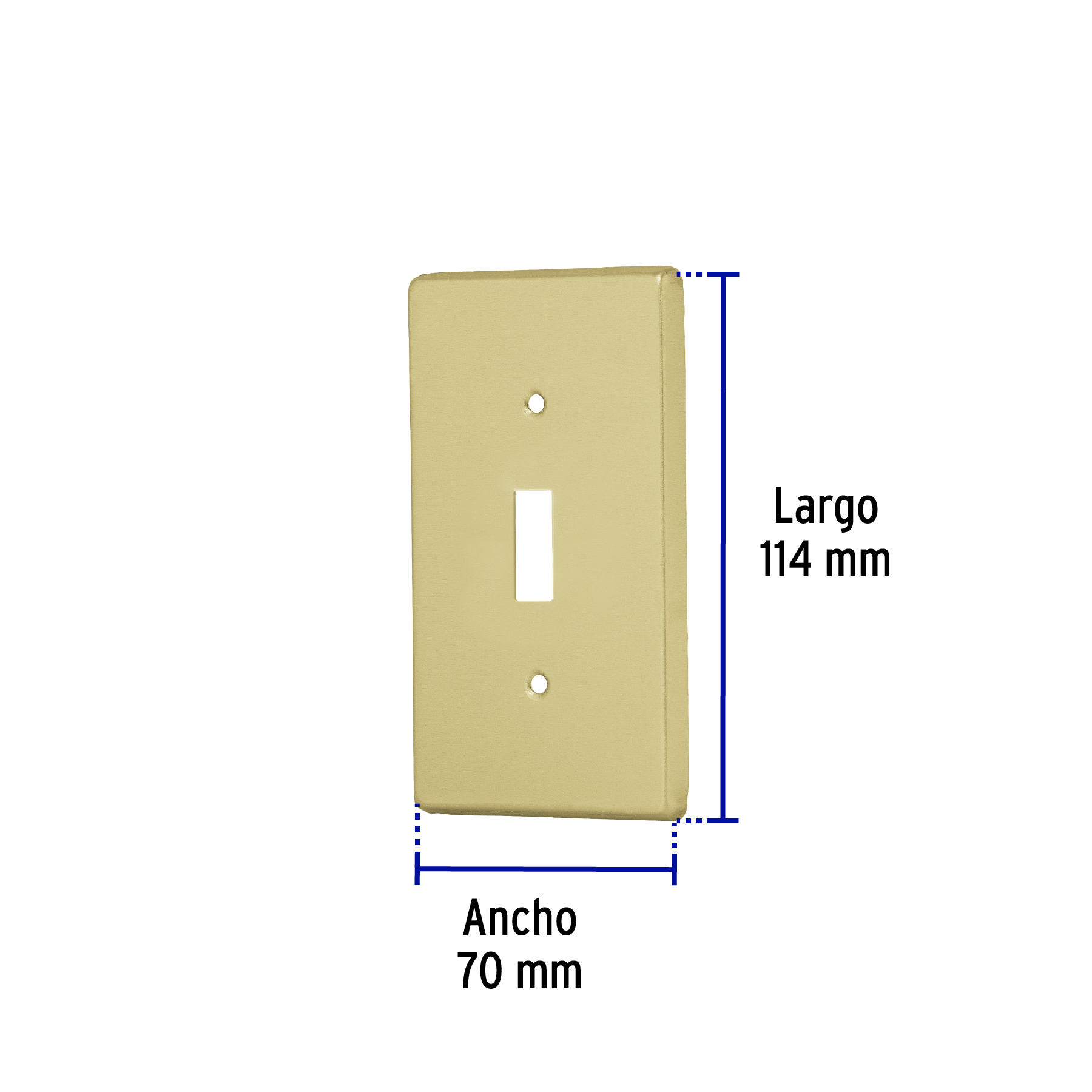 Placa para interruptor vertical, de aluminio, línea Standard - PAAP-S / 46417