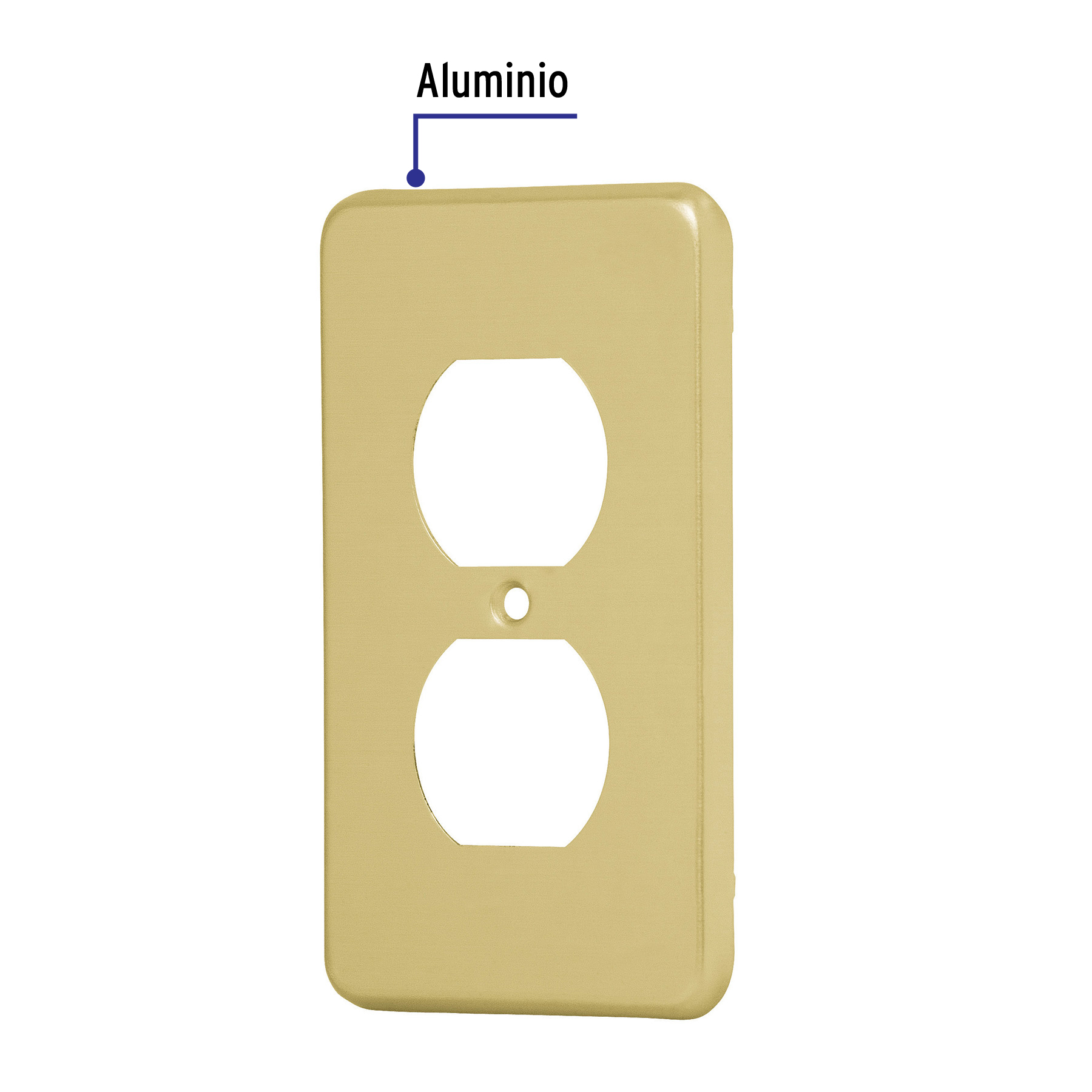 Placa dúplex de aluminio, línea Standard - PADO-S / 46408