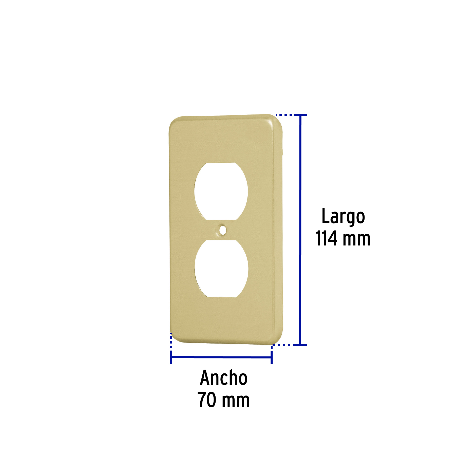 Placa dúplex de aluminio, línea Standard - PADO-S / 46408