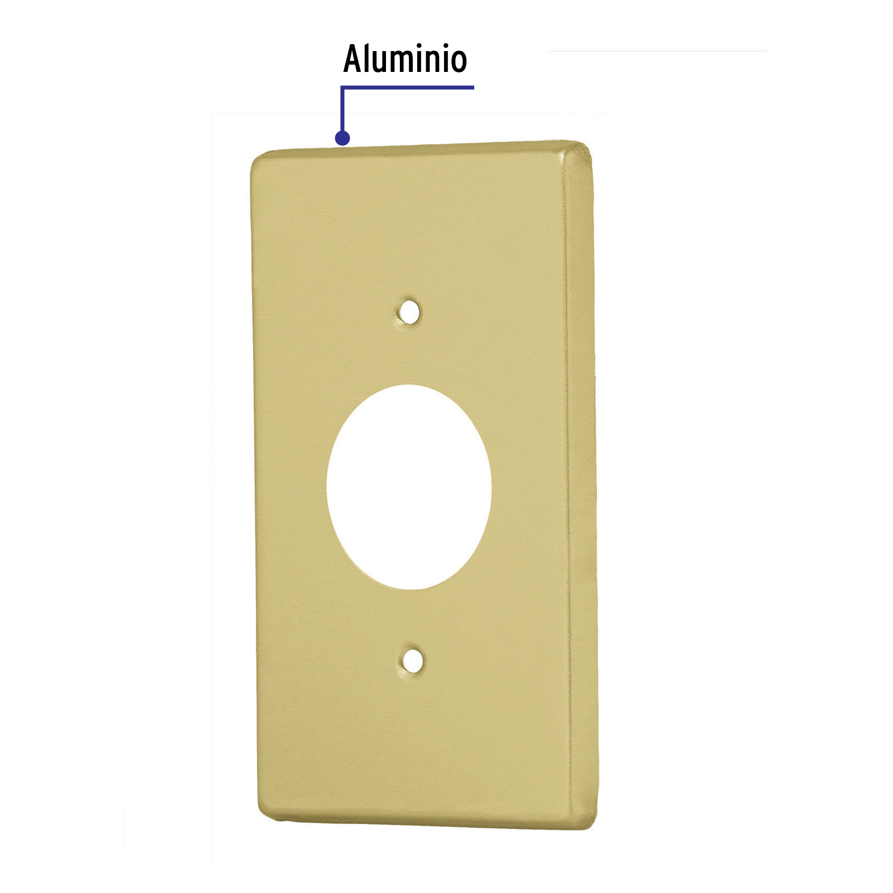 Placa para contacto redondo, de aluminio, línea Standard - PASE-S / 46414