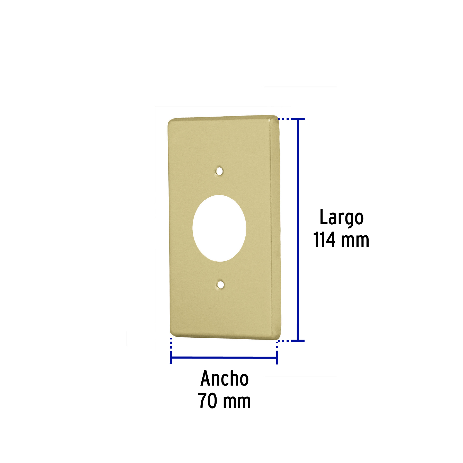 Placa para contacto redondo, de aluminio, línea Standard - PASE-S / 46414