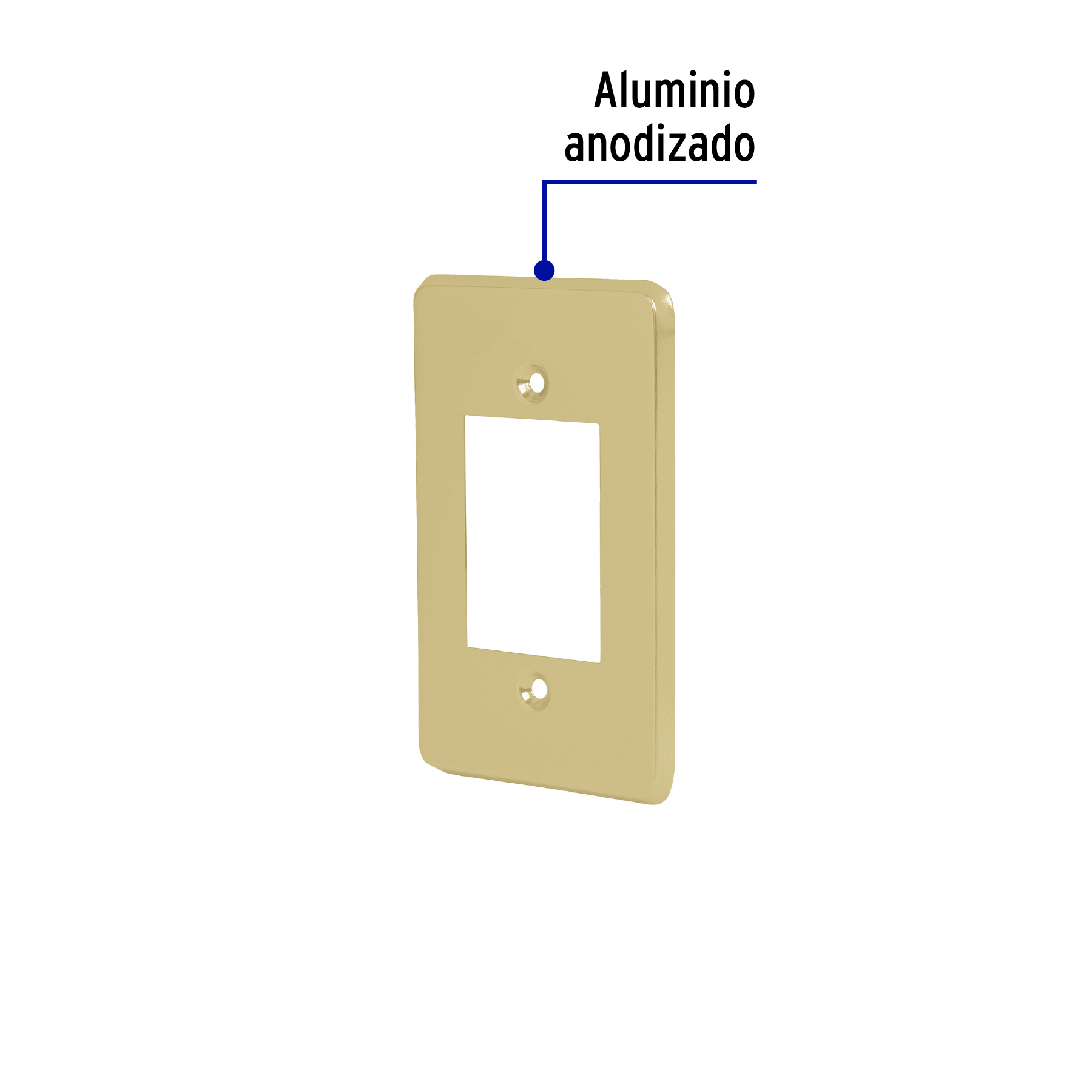 Placa 3 módulos, de aluminio, línea Económica - PATR-E / 46437