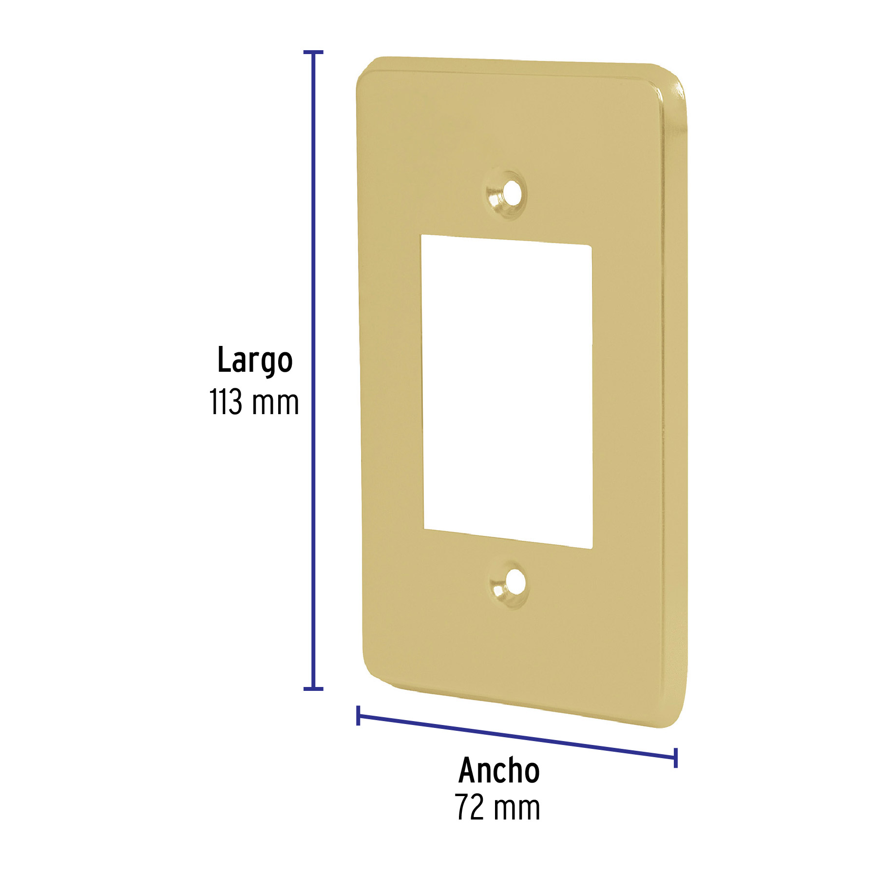 Placa 3 módulos, de aluminio, línea Económica - PATR-E / 46437