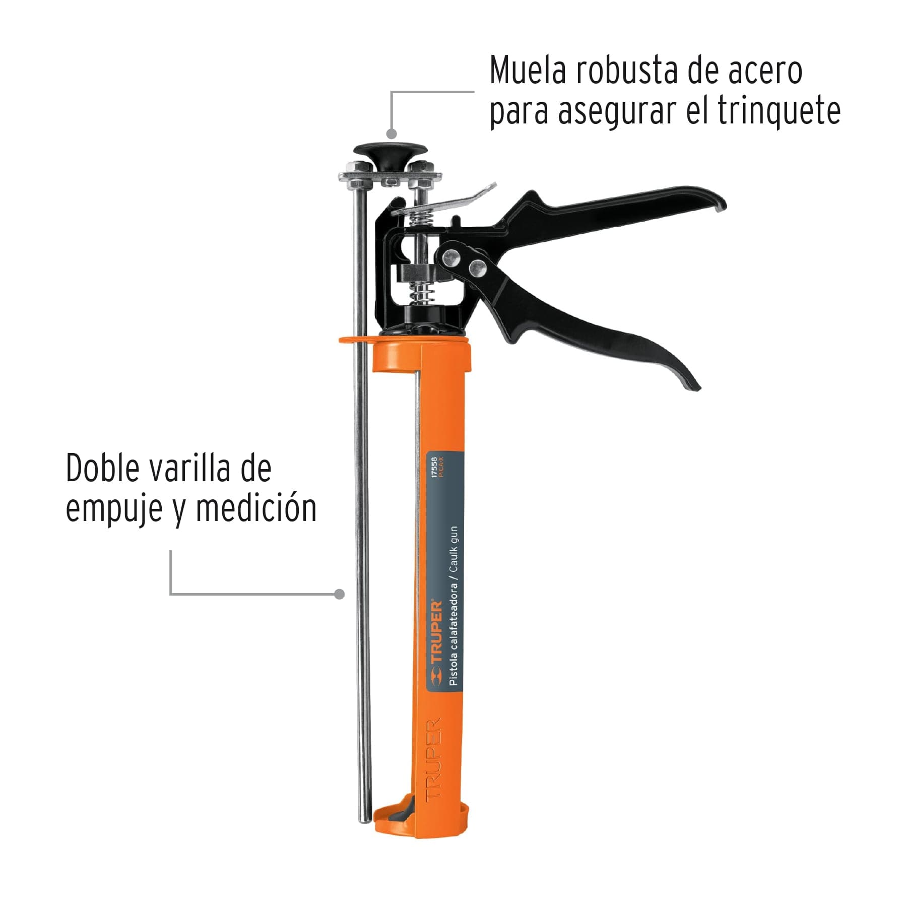 Pistola calafateadora tipo esqueleto, reforzada - PICA-X / 17558