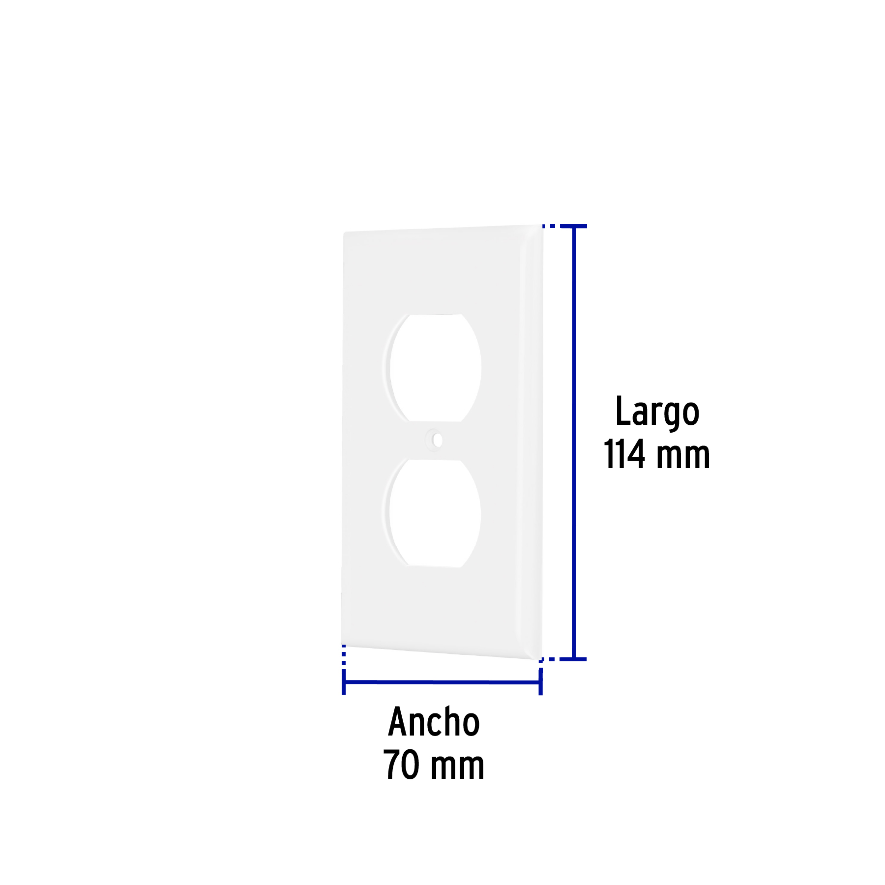 Placa de ABS dúplex, Standard, blanco - PPDO-SB / 40241