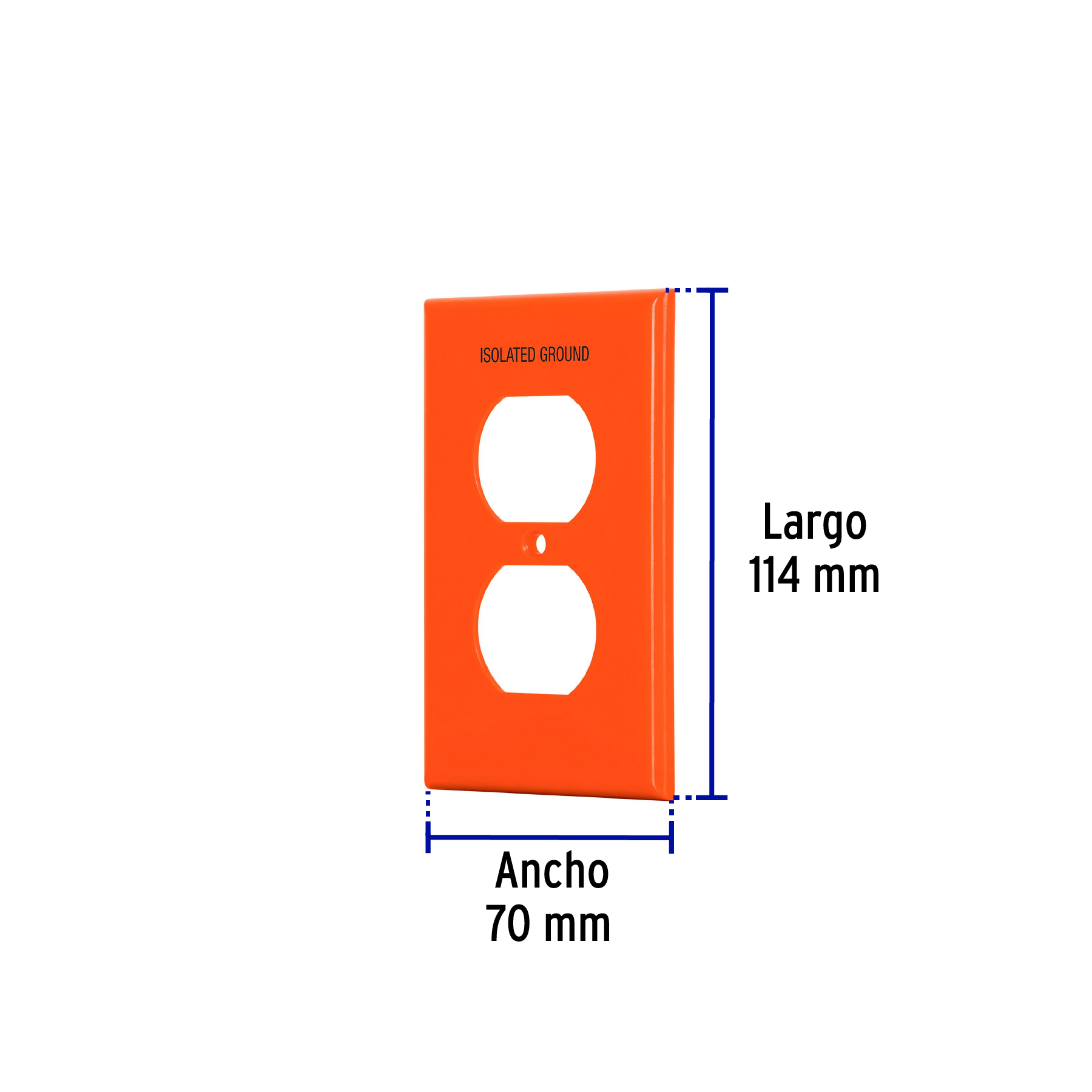 Placa para contacto dúplex tierra aislada, línea estándar - PPDO-TAS / 46409