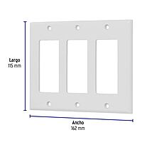 Placa 3 ventanas, de policarbonato, línea Classic - PPTR-CL / 46420 Placa 3 ventanas, de policarbonato, línea Classic - PPTR-CL / 46420