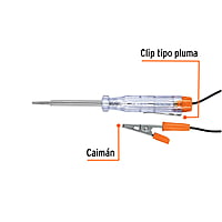 Probador de circuitos, 14 cm con caimán - PROCO-14X / 13987