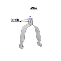 Abrazadera para unicanal de 2', Volteck 46427