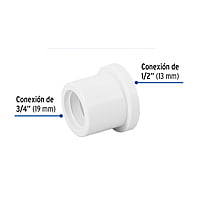 Reducción bushing de PVC, 3/4 x 1/2' - PVC-231 / 45426