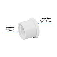 Reducción bushing de PVC, 1x 3/4' - PVC-233 / 45428