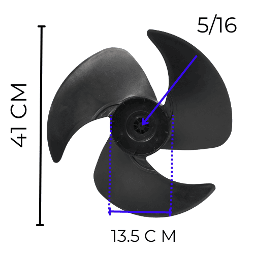 Aspa Para Minisplit, Condensador 1 Tonelada, Diámetro Exterior 41 Cm, Altura 13 Cm 5901A10057A