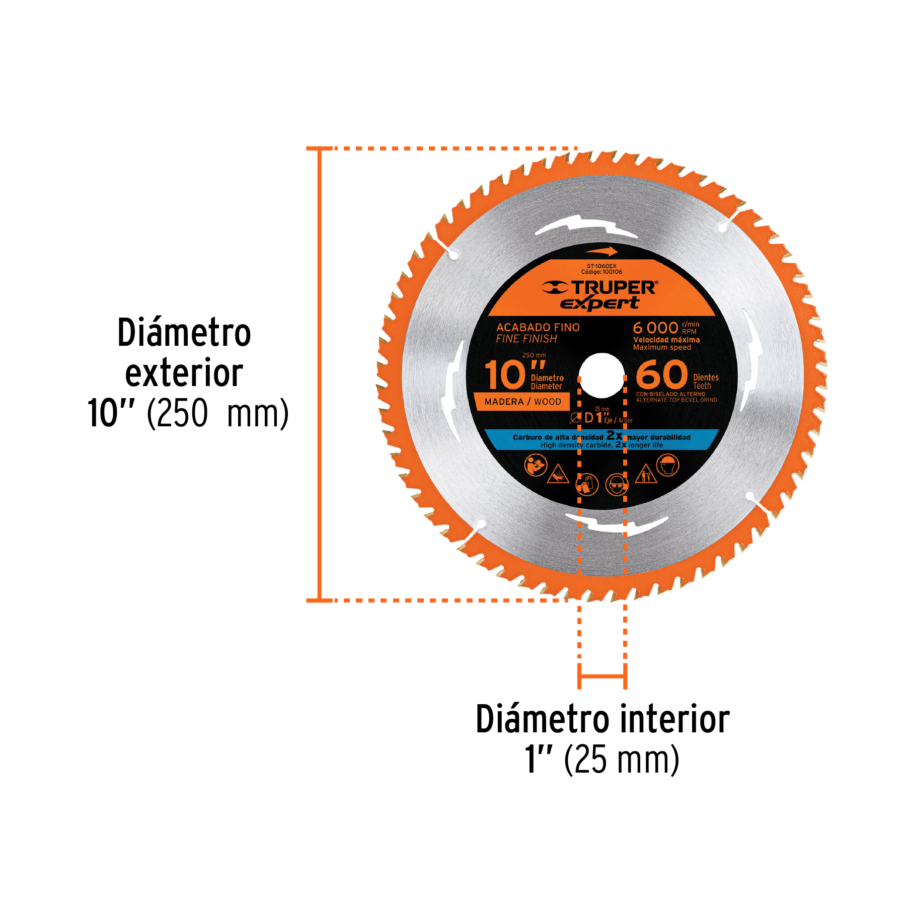 disco-sierra p-madera-10-60d-centro-1-expert-st-1060ex-100106