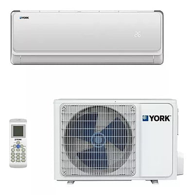 Set Minisplit YORK Tipo Muro Inverter 1 Ton. 115/1/60 17.5 SEER Heat Pump - YHKE12ZX6AXBORX