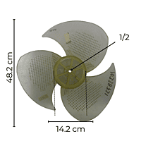 Aspa Para Minisplit, Condensador, 2 Toneladas, Diámetro Exterior 48.2 Cm, Altura 14.2 Cm, Flecha 1/2, Izquierda, 3 Hojas - 10338731